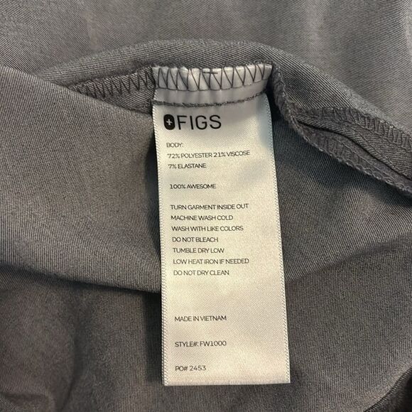 FIGS scrub top shorter grey XL - Picture 4 of 4